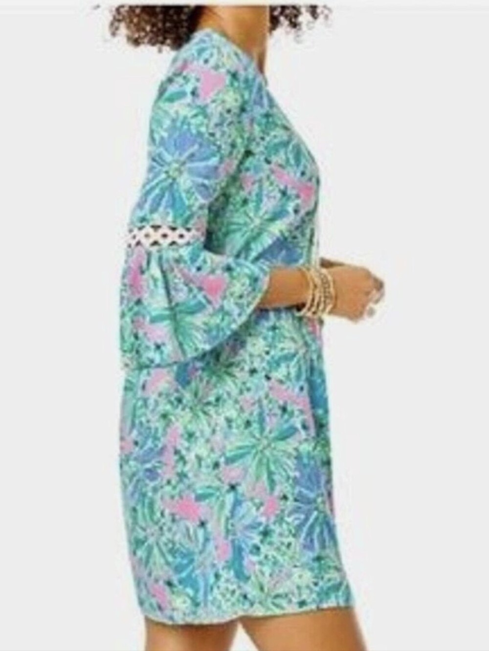 Lilly Pulitzer Hollie Tunic Dress featured in the vibrant, floral "Good Hare Da - Picture 5 of 16
